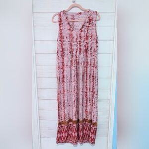 Beach ⛱️ Lunch Lounge Boho Maxi Dress Size Small